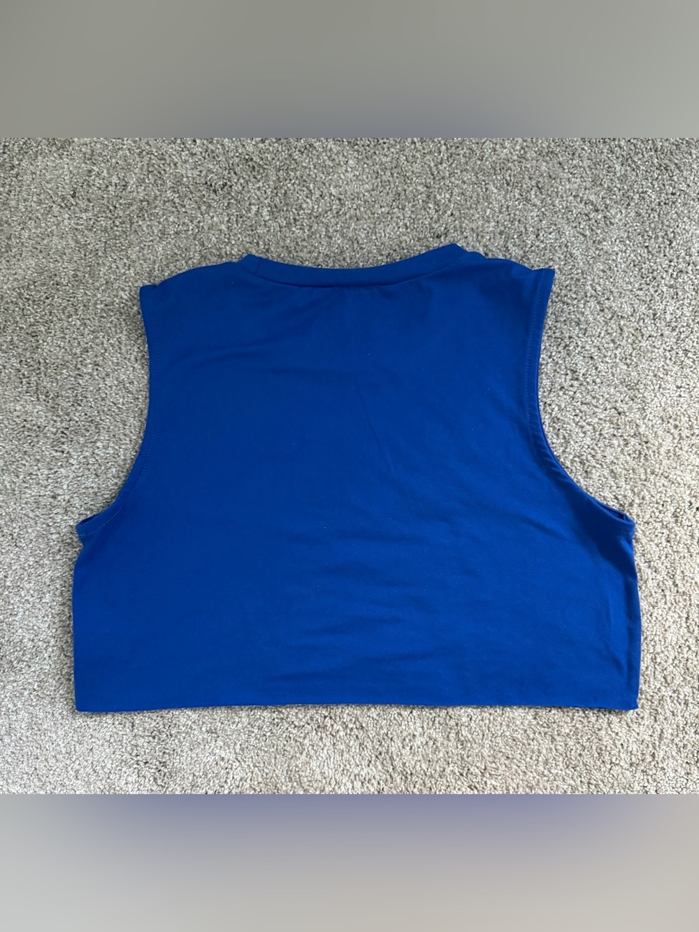 Shein Blue 'Nashville Music City' Crop Muscle Tee - Picture 2 of 3
